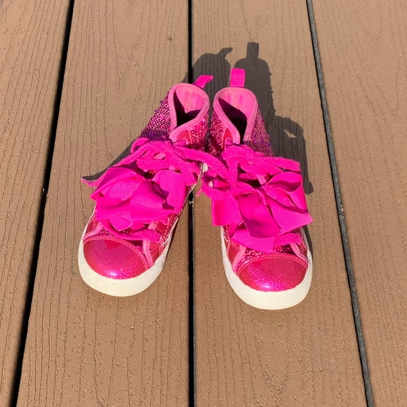 JO JO SIWA GIRLS HIGH TOP SEQUINED SNEAKERS SZ 12 - Picture 9 of 9
